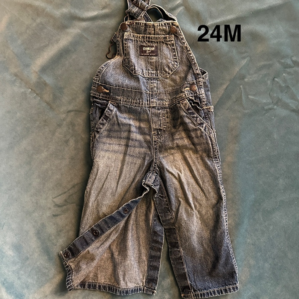 OshKosh Denim Toddler Overalls - 24 mos
